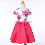 L-91#girls Boutique Dresses Floral Printed Dresses Baby Girl Cute Birthday Party Dress thumbnail-1