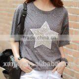 2016 Shining T-shirt O-neck Fashion Design for Girls thumbnail-3