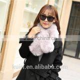 Autumn and Winter Rex Rabbit Hair Fur Collar Son of Thick Plush Scarf Female Faux Small Muffler Scarf thumbnail-3