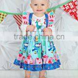 Baby Girl Christmas Dress Kids Reindeer Printed Flutter Sleeve Dress thumbnail-5