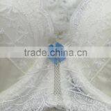 New Design Sexy Ladies Transparent White Embroidered Bra and Panty Set thumbnail-4