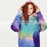 2017 OEM Spring Round Neck and Long Sleeves Oversized Tie-dye Sweat Hoodie thumbnail-2