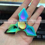 New Color Finger Gyro Rainbow Fingertips Gyro Three Leaf Colorful Metal Gyro Factory Direct Stock thumbnail-2
