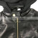 Children pu Jacket With Knitted Hood thumbnail-3