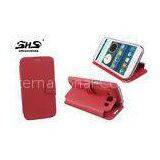 Red Mobile Phone Protection Case Anti - Throw I8552 Galaxy Phone Wallet Cover thumbnail-1