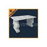 Unique White Marble Garden Ornaments For Hand Carved Sitting Bench thumbnail-1