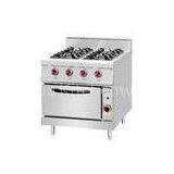 CE Gas Range Chinese Cooking Equipment With 4 - Burner & Oven