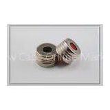 Sampler Vials Screw Cover Caps With 8mm Central Hole / PTFE Septa , 18mm