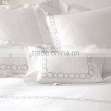 80%polyester20%cotton 40s x 40s 300TC White Hotel Bed Sheet Set thumbnail-3