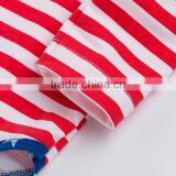 Baby Girl Long Sleeve Red White Striped Romper Outfit Clothes thumbnail-3
