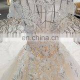 LS00249 Real Photos Cap Sleeves Lace Sleeve Zipper Long Train Bow Ghana Wedding Dresses for Sale Online thumbnail-6