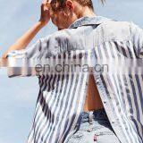 2017 Ladies Summer Fashion Casual Mixed Striped Loose Plus Size Tshirt thumbnail-2