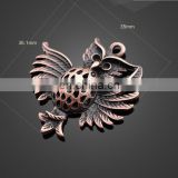 wholesale bronze animal owl shape pendant alloy pendant bag accessories