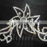Fashion Rhinestone Flower Bridal Hair Comb thumbnail-1