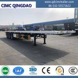 cimc 3 axles 40ft flatbed trailer with woody platform