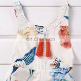 Light Color Floral Pattern Baby Girl Knitted Romper Tassel Accessories Soft and Comfortable Wholesale Price Jumpsuit thumbnail-3