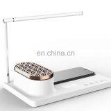 2020 Hot Sale MESUN Modern Design Wireless Charging Smart LED Desk Lamp With BT SpeakerTime Display