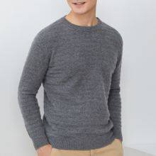 Custom Wholesale Round Neck 100% Men Sweaters Cashmere Knitted Sweater For Men thumbnail-5