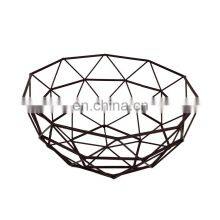 Home Modern Kitchen Basket Round Iron Wire Storage Food Organization Holder Metal Fruit Mesh Basket thumbnail-5