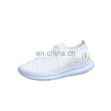 Women's Fashion Sneakers Casual Ladies Ankle Shoes Flat Loafers Crystal Fashion Bling Women Sneakers 2019 Casual Ladies Slip On thumbnail-4