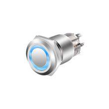 J&V 19MM White Wave Metal Push Button Switch
