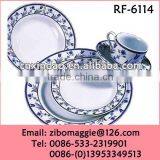 Professional Hot Sale Beautiful Flower Print Round Porcelain Cheap Restaurant Dinnerware Set