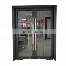 European Standard Double Panels Swing Style Modern Apartment Fiberglass Aluminium French Glass Swing Double Entry Doors thumbnail-2