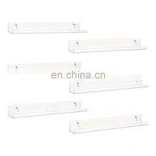 Wall-Mount Clear Acrylic Bookstore Home Organizer Rack Easy-Assembled CD Acrylic Display Holder