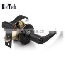 Oil Rubbed Bronze Finish Entry Classic Series Entrance Lever Door Handle Lock With Two Keys Lever Lock thumbnail-2