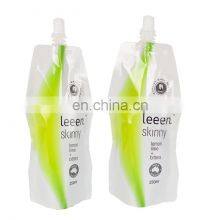 reusable biodegradable aluminum foil stand up liquid spout pouch bag for coconut juice