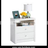 NI-101 White Bedroom Bedside Cabinet thumbnail-1
