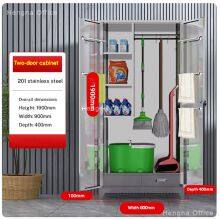 Custom Quiet-Close Cleaning Supply Cabinet Maker in Mississauga | Silent Soft-Close Hinges & 3-Point Security Lock | JUNTUO thumbnail-3