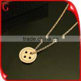 Gold Necklace Designs in 10 Grams Button Girlfriend Lucky Necklace thumbnail-1