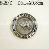 Round Diamonds Polished Metal Fridge Sticker Craft