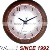 2014 Wooden Color Plastic Material Quartz Wall Clock
