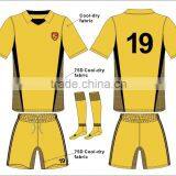 Latest Design Custom Yellow Soccer Jersey Uniform Set thumbnail-1