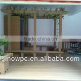 easy installation and non-fade wood plastic composite garden arbour