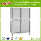 Commercial Stainless Steel Kitchen Bench Cabinet With Sliding Doors,Drawers, Over Shelves BN-C12(Custom Made) thumbnail-3