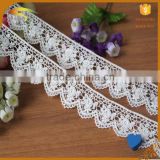 custom cheap beautiful 100% cotton guipure chemical embroidery franch lace trim wholesale