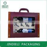 Decoration Dark Red Wooden Wine Box Packaging for Gift