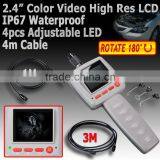 2.4" LCD Video Borescope Endoscope Snake Pipe 4M Cable Inspection Camera thumbnail-2