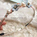 Lovely Flower and Pearls Adult Headband Hair Bands for Women thumbnail-3