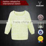 Summer Freshing Green Hollow-carved Sweater for China Import Clothes