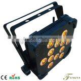 12pcs 18W 6 In1 RGBWA+UV Wireless Led Flat Par 64 Can