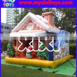 Outdoor Christmas inflatable bouncy house for kids, jumping bouncer for children