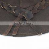 Western / Australian / Aussie / Outback Real Leather Bush Hat With Chinstrap thumbnail-3