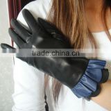 leather gloves,sheep wet blue leather