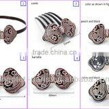 Jewelry Hair Accessory Set, Rhine Stone Luxury Flower Hair Clip Set for Women, Fancy Hair Barrettes Wholesale in China