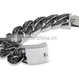 Black Casting Bracelet&bangles Stainless Steel Big Bracelet for Sport men AB072