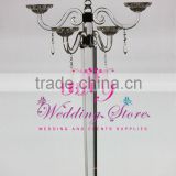 HOT!! 5 arms tall hanging wedding table centerpiece crystal candelabra with flower bowl